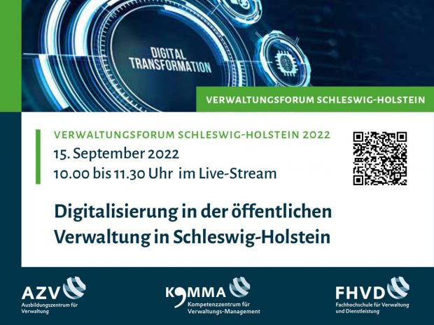 Beitragsbild zum Thema "Save the date: Verwaltungsforum Schleswig-Holstein im Live-Stream am 15.09.2022" Beitragsbild zum Thema "Save the date: Verwaltungsforum Schleswig-Holstein im Live-Stream am 15.09.2022"